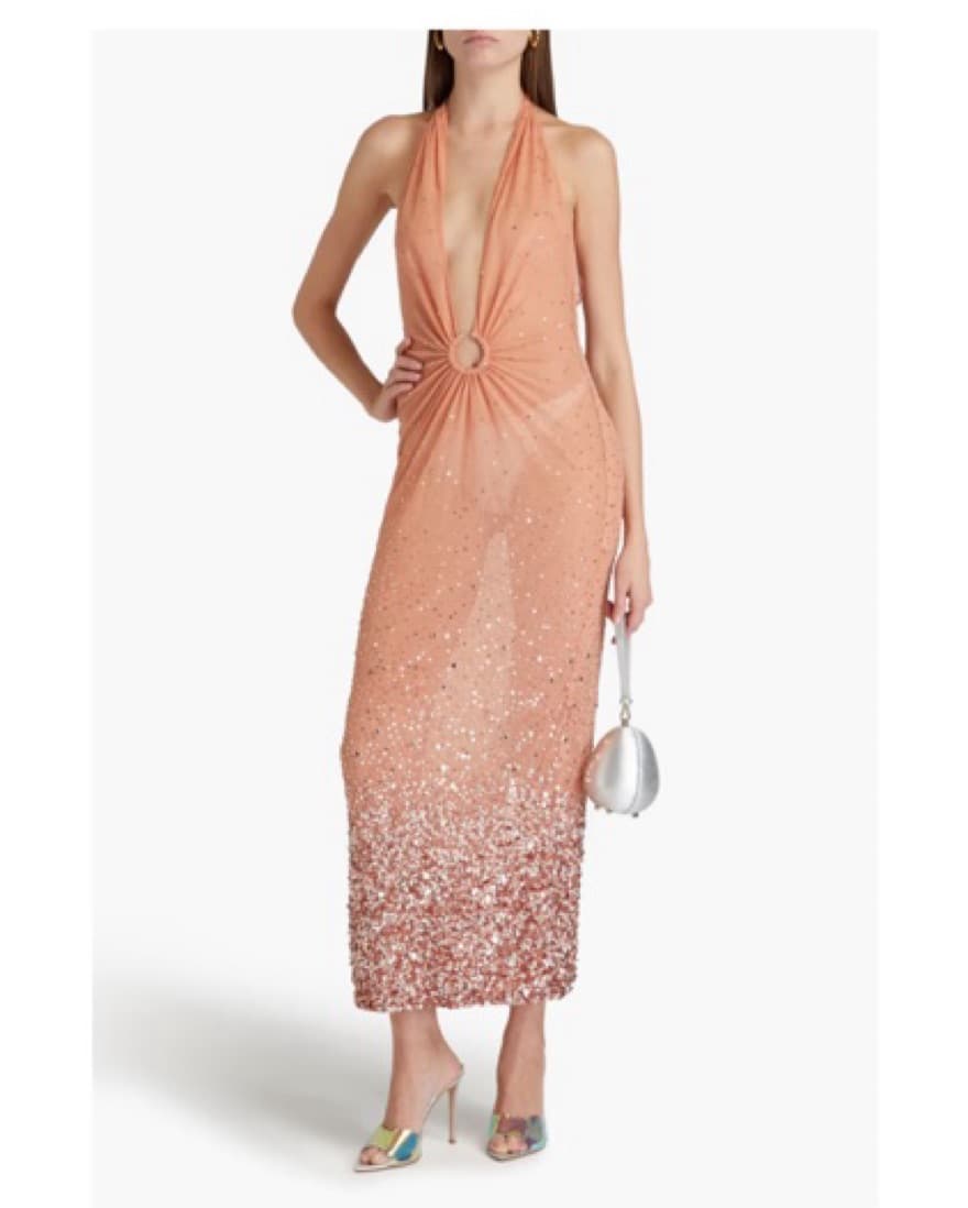Retrofete Peach Dress - Image 1