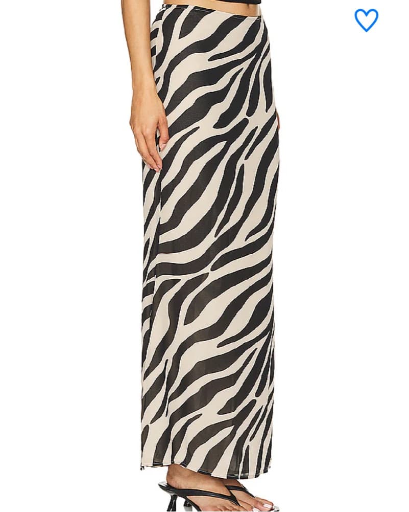 Superdown Zebra Maxi Skirt - Image 2