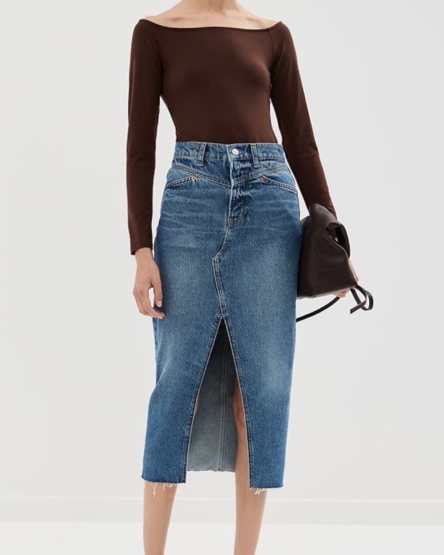 Reformation Denim Midi Skirt  - Image 2