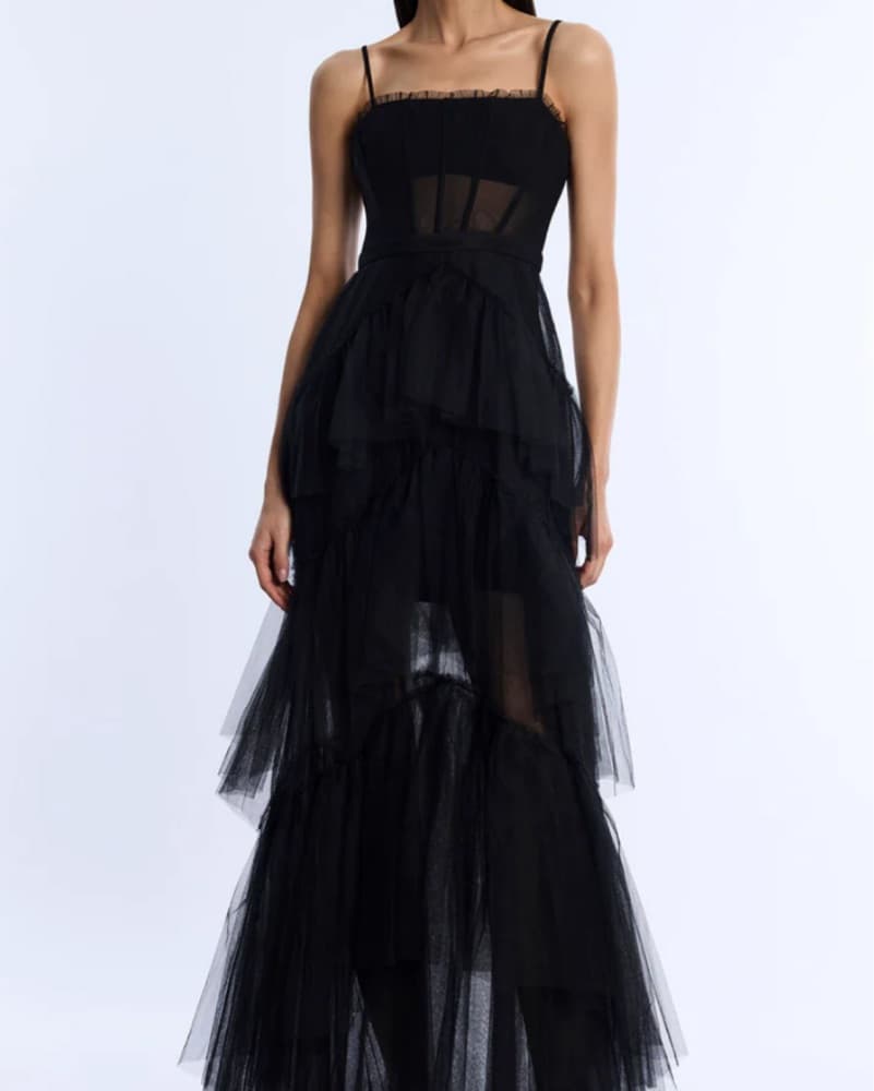 BCBG black Tie Long Dress  - Image 5