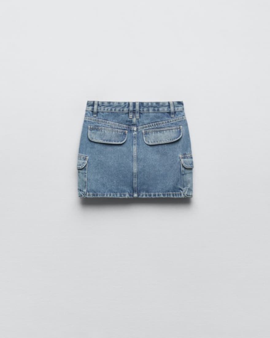 zara denim cargo skirt - Image 2