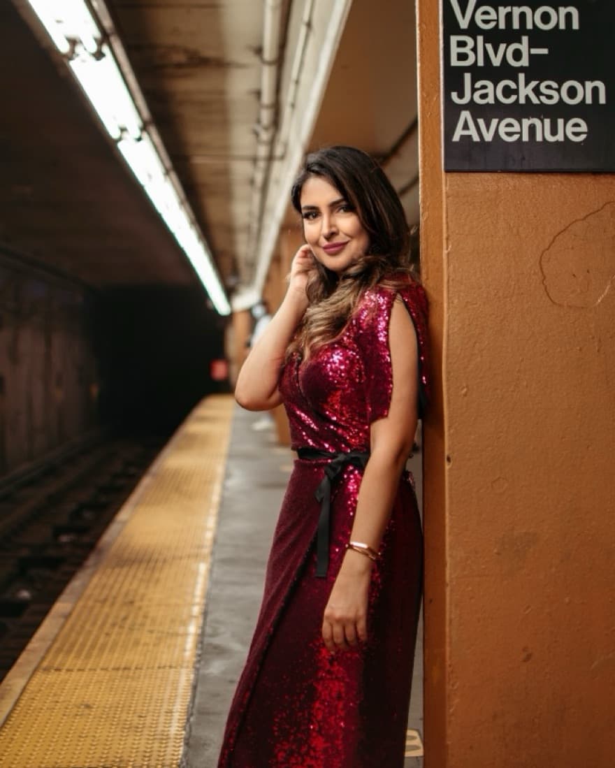 Dazzling Fuchsia Sequin Gown - Image 5