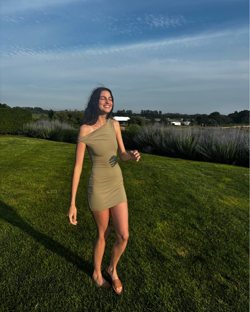 Chic Olive Bodycon Dress - Image 2