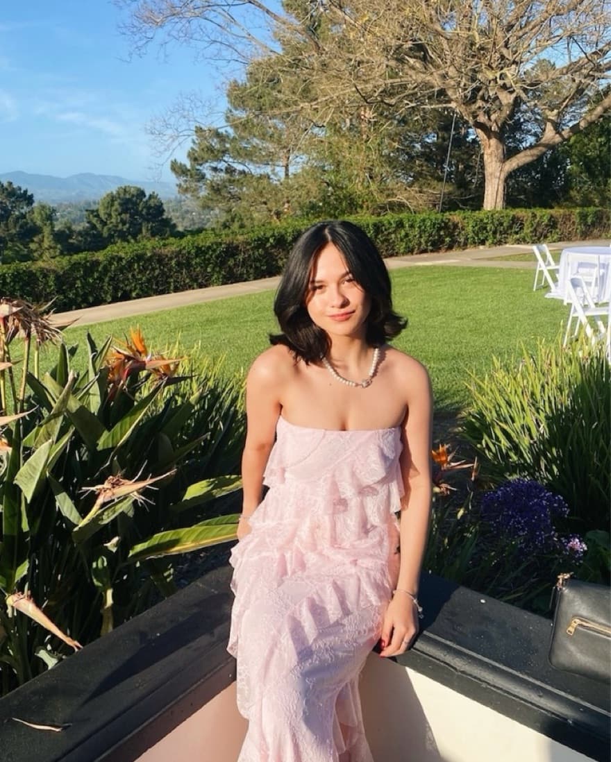 Pink Lace Maxi Dress - Image 1