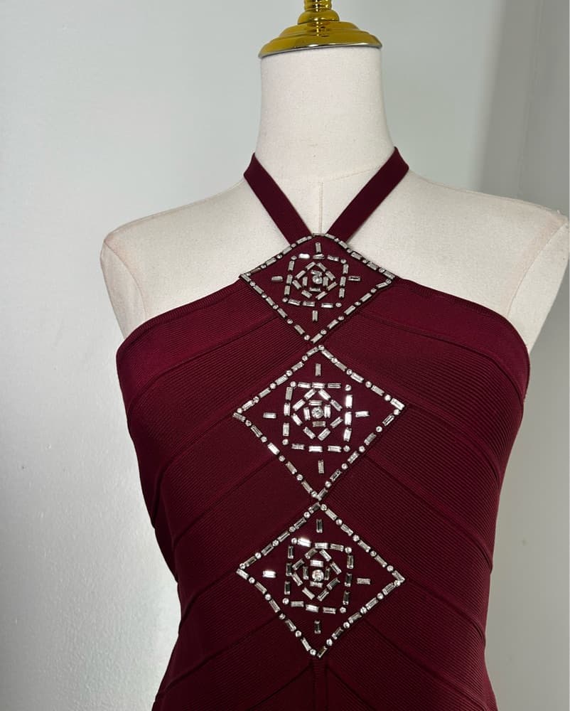 HERVE LEGER PARIS CRYSTAL DRESS - Image 3