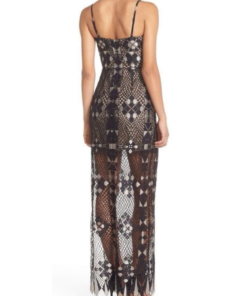 BCBGMAXAZRIA Evelina Black Lace Dress - Image 3