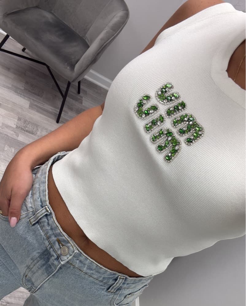 MIU MIU CRYSTAL TANK TOP - Image 1