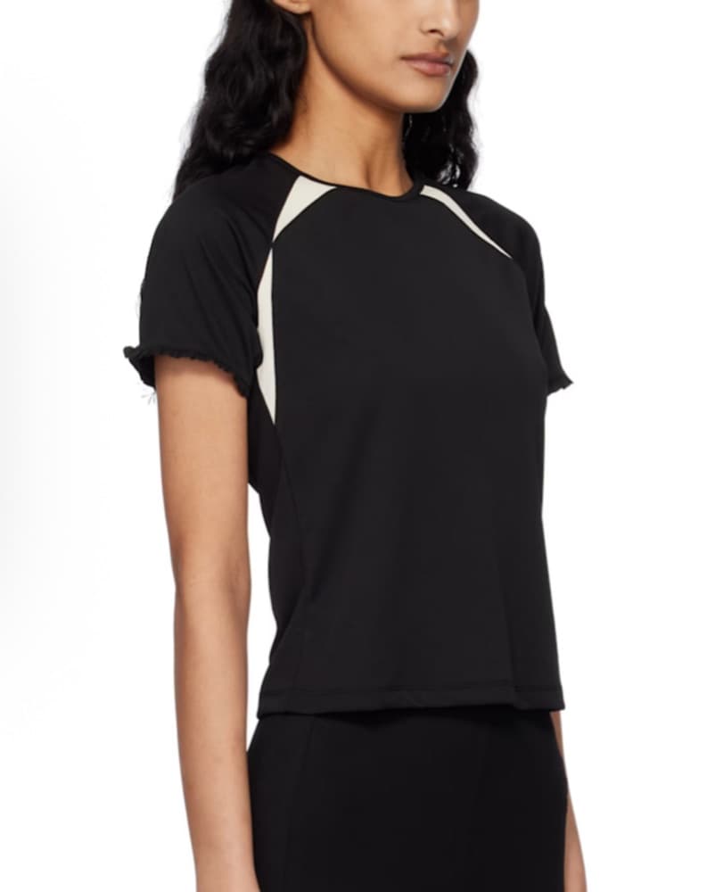 Black Frill Backless T Shirt  - Image 3