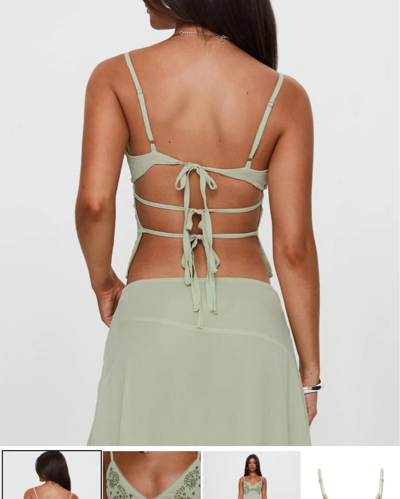 Green embroidered Set  - Image 2