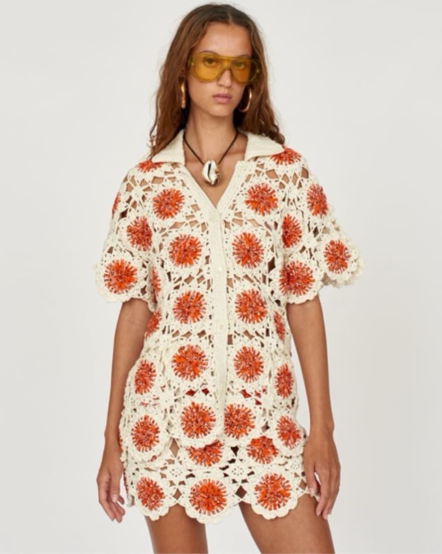 Eliou Crochet Top and Skirt - Image 2