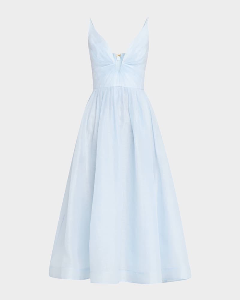 Zimmermann ILLUMINATE V NECK MIDI DRESS - Image 3