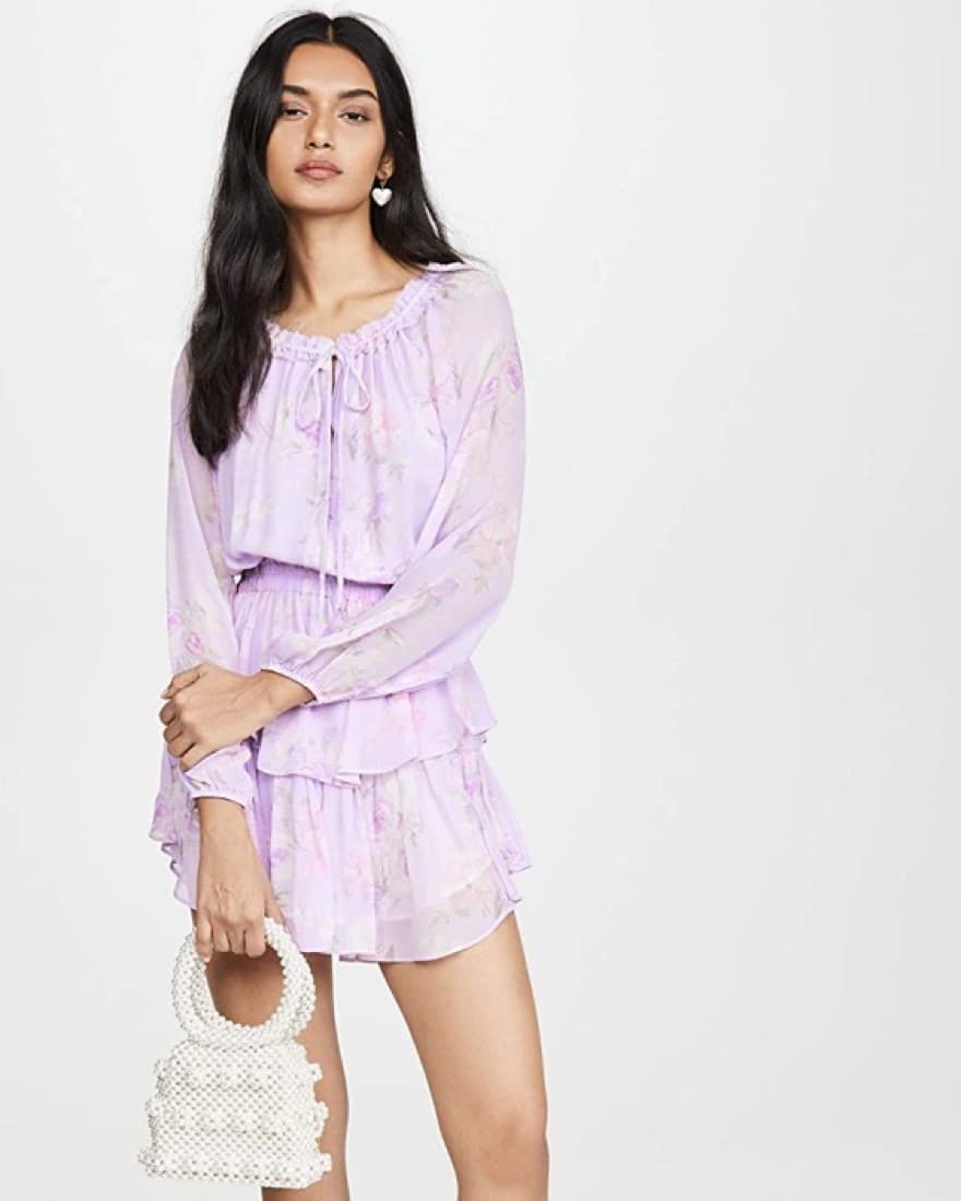 Love Shack Fancy Purple Mini Dress - Image 3