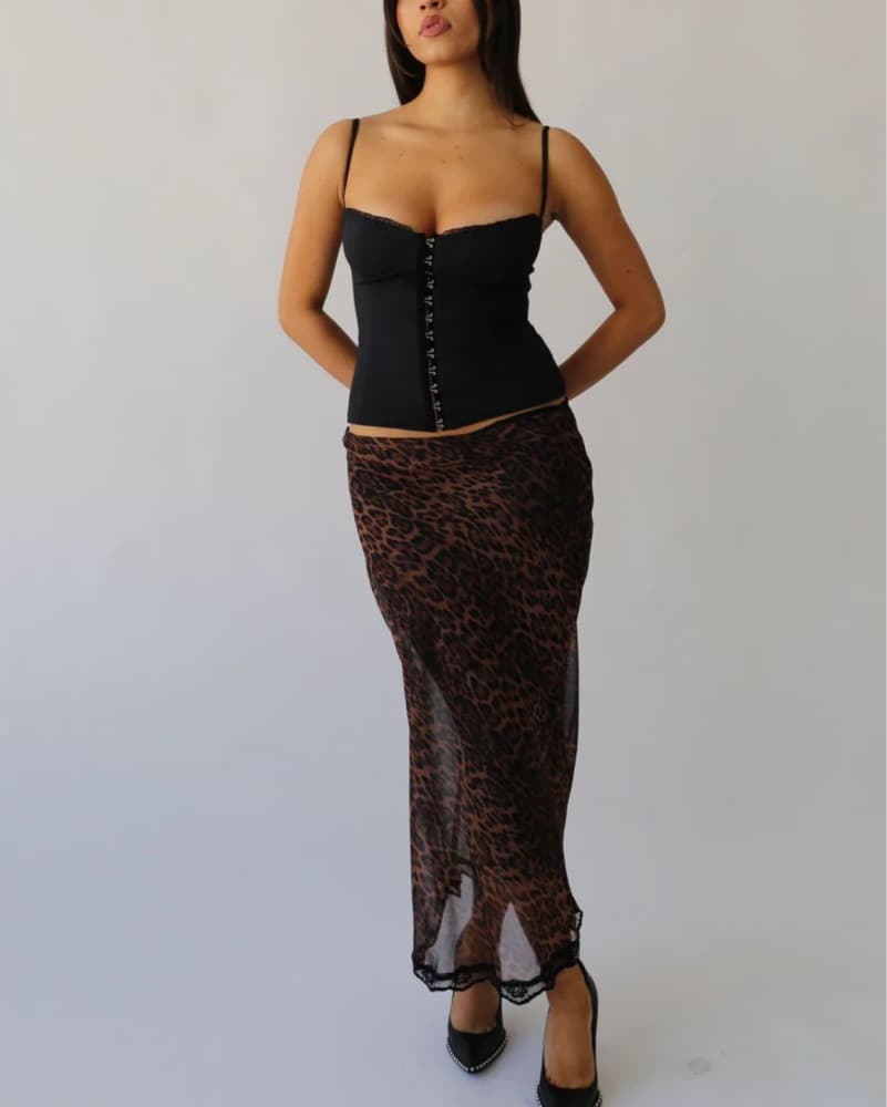 Bella Venice Roxy Leopard Maxi Skirt  - Image 1