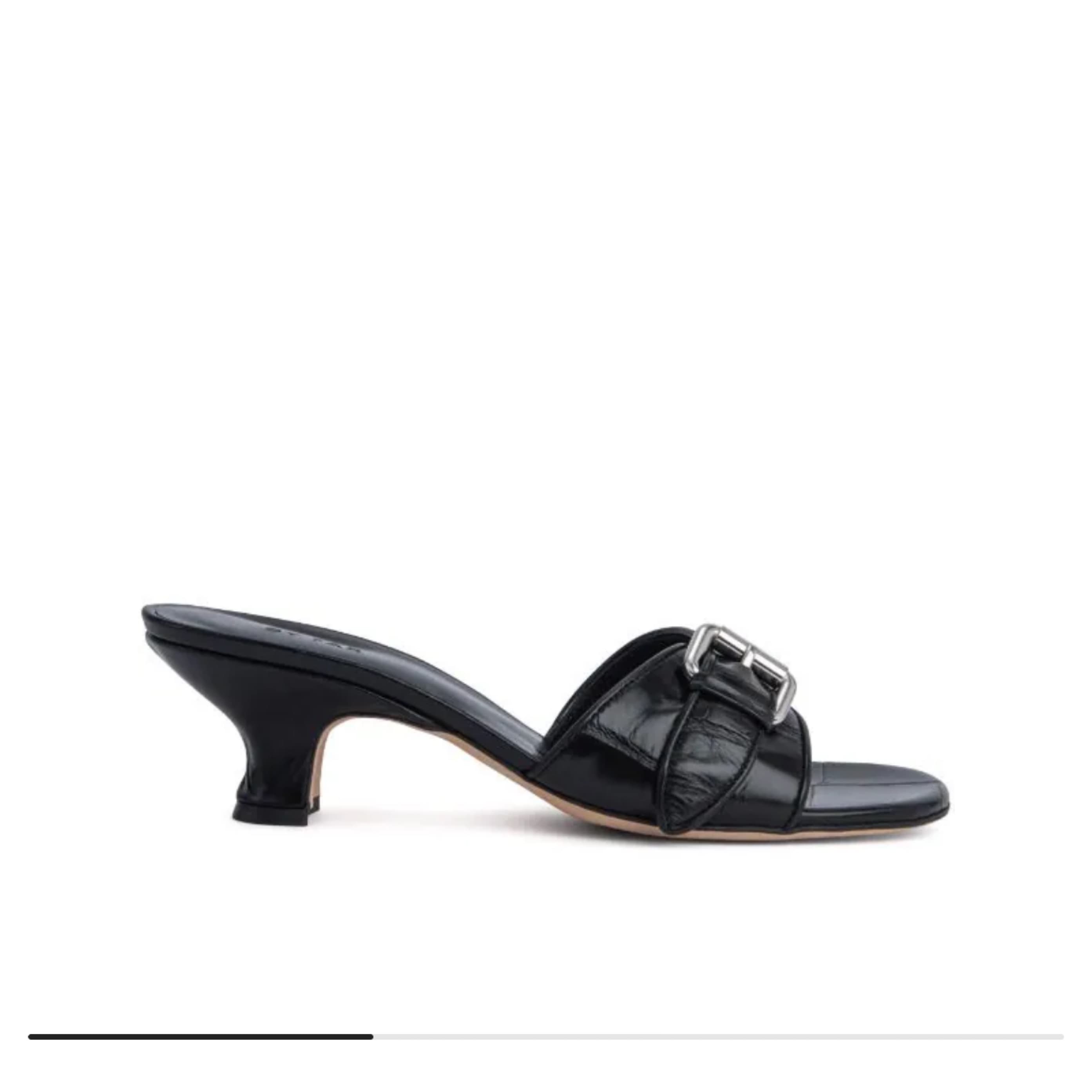 By Far Black Kitten Heels  - Image 2