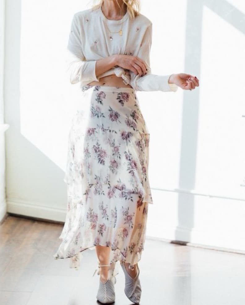 LoveShackFancy Alex Silk Skirt - Image 3