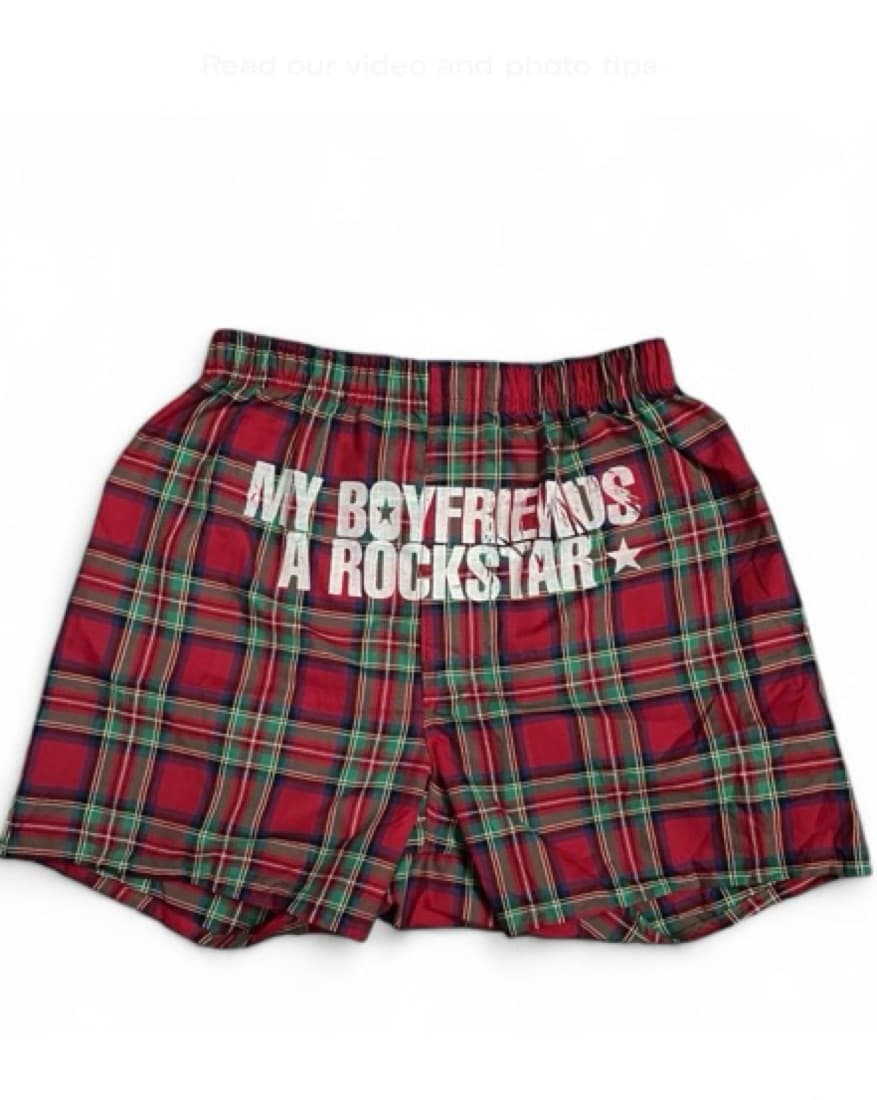 Rockstar BF Plaid Boxer Shorts - Image 1