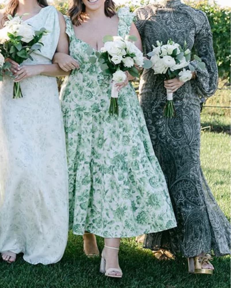 Floral Midi Dress with Ruffle Details - Image 4
