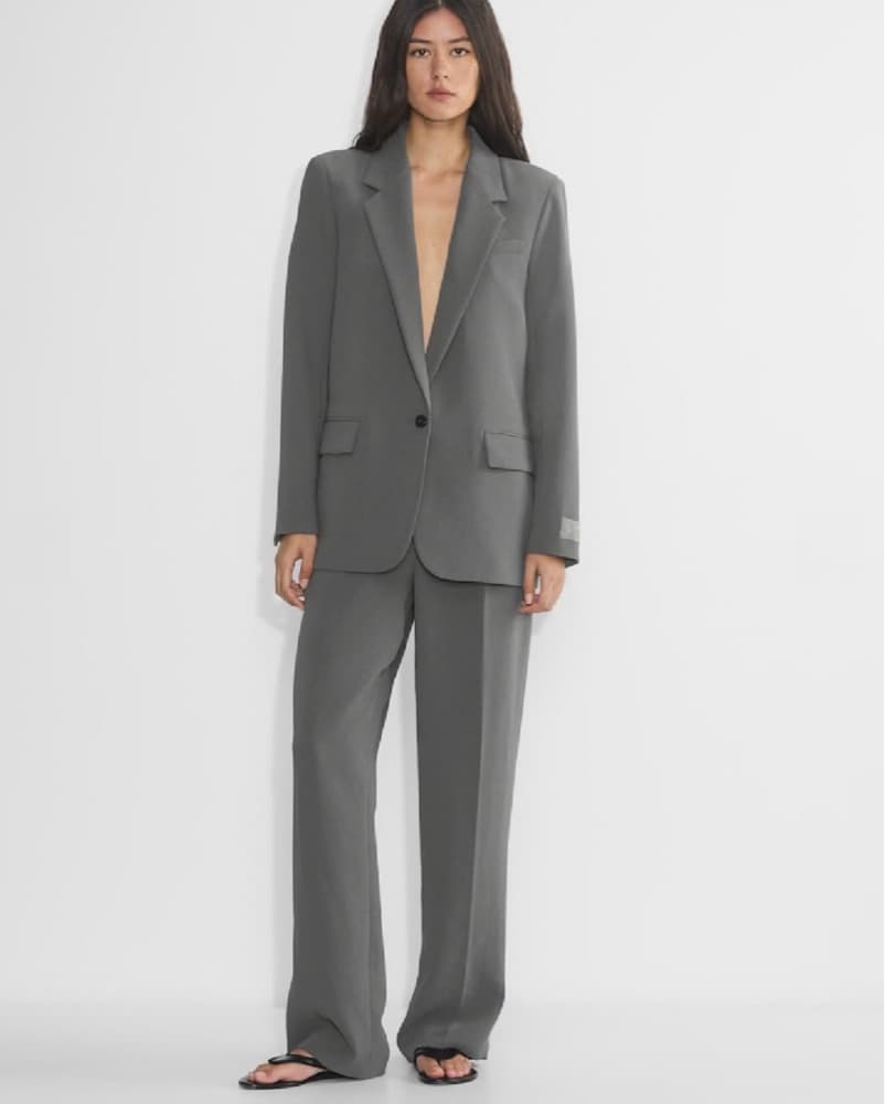 Aritzia Sleek Gray Suit and Pant Set - Image 1