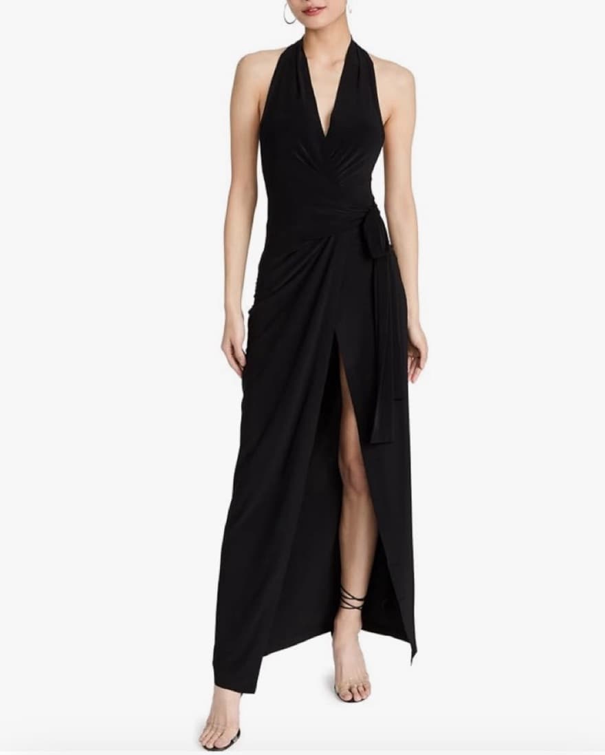 Norma Kamali Halter Wrap Gown  - Image 1