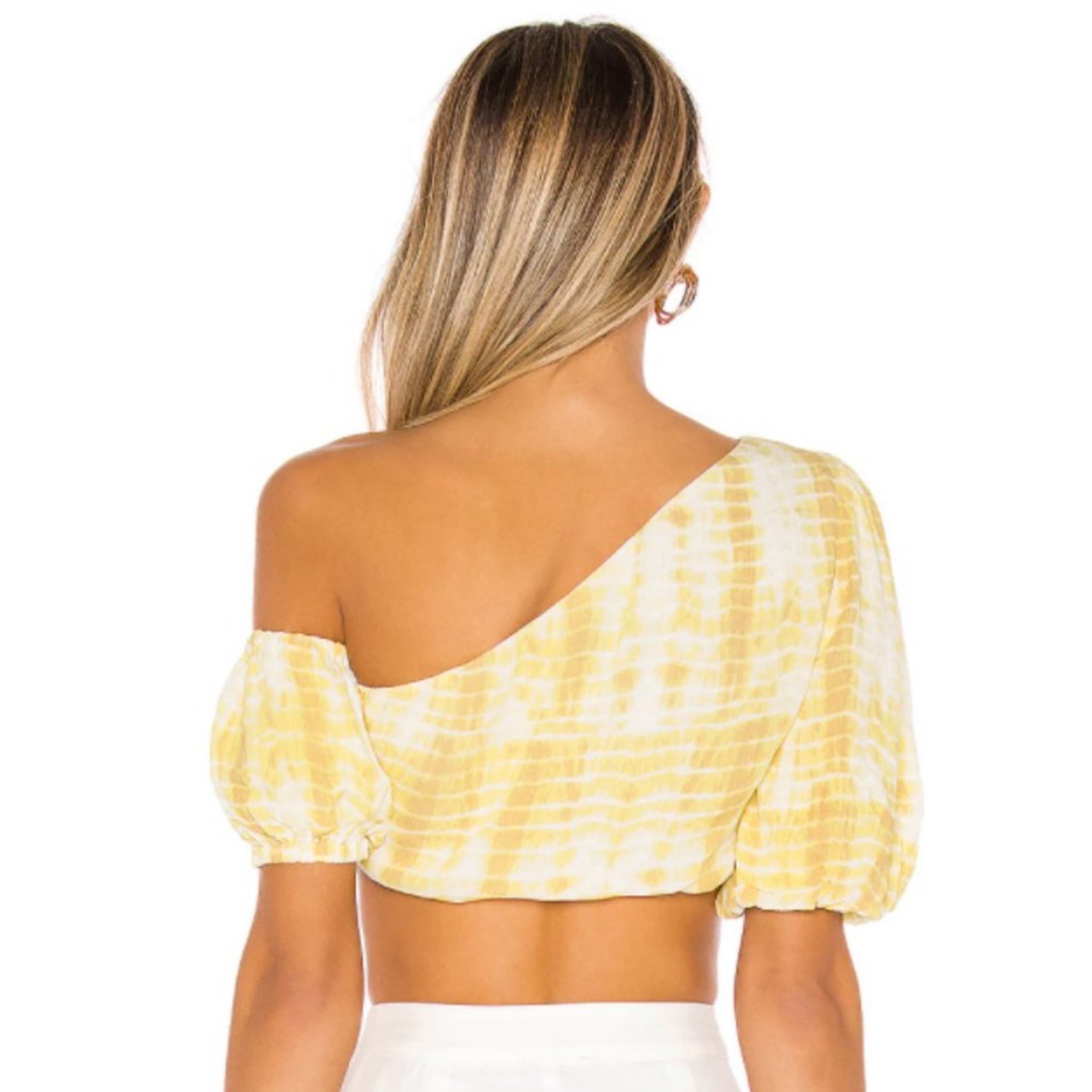 Alyssa Top in Yellow Tie Dye MAJORELLE - Image 3