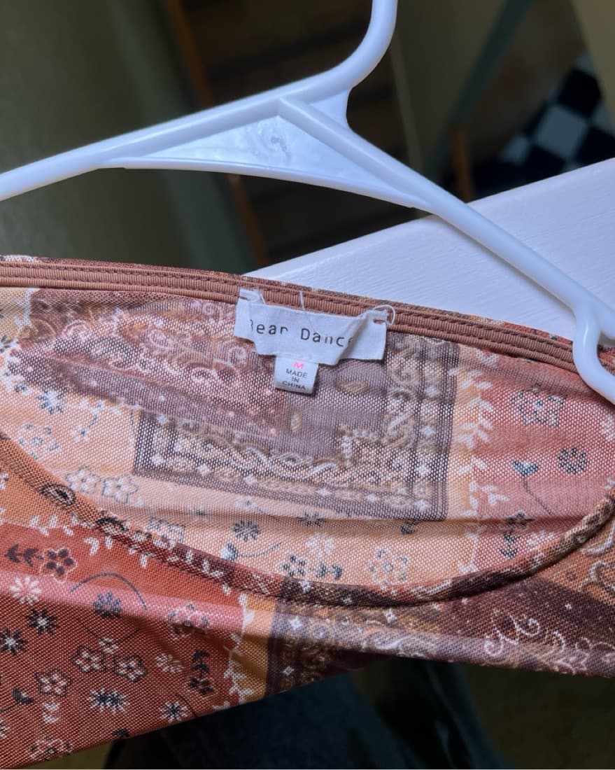 Bear Dance Sheer Brown Bandana Print - Image 3