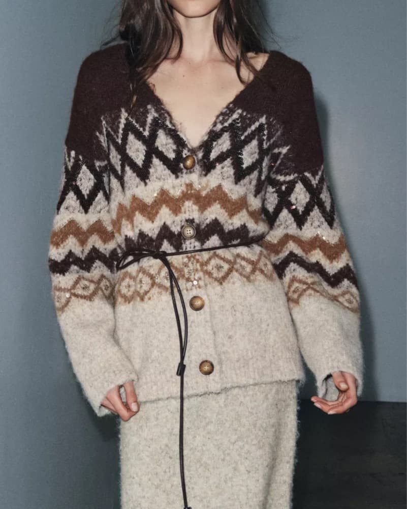 Chic Sequin Patterned Sweater - Image 3