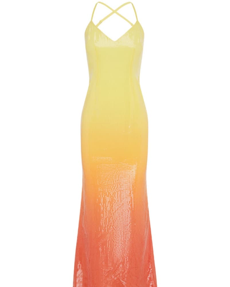 Ombre Yellow And Orange Maxi Dress - Image 5
