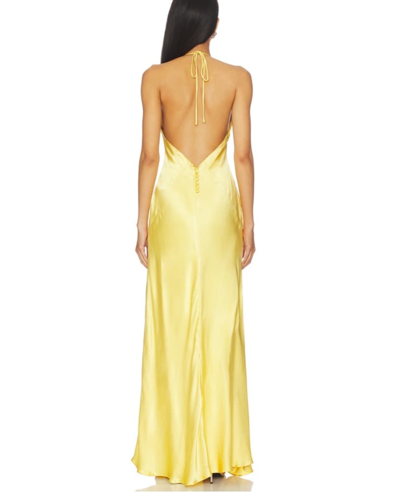 Bardot Yve Halter Dress In Tuscan Yellow - Image 2