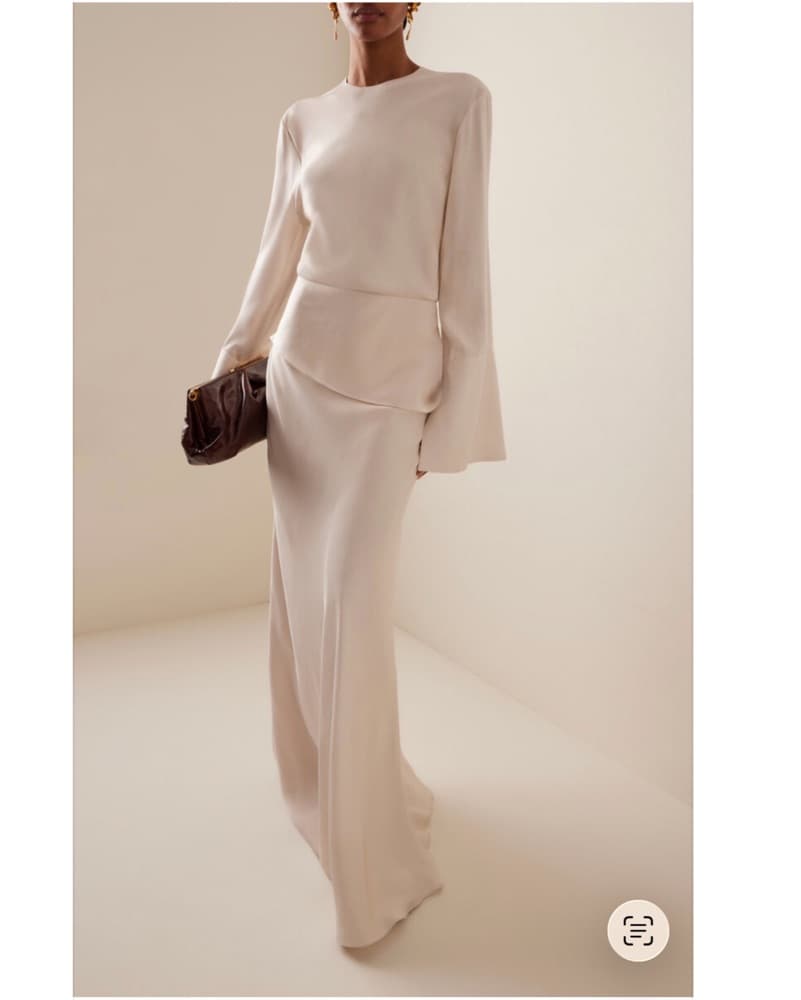 Brandon Maxwell Ivory Maxi Dress - Image 1