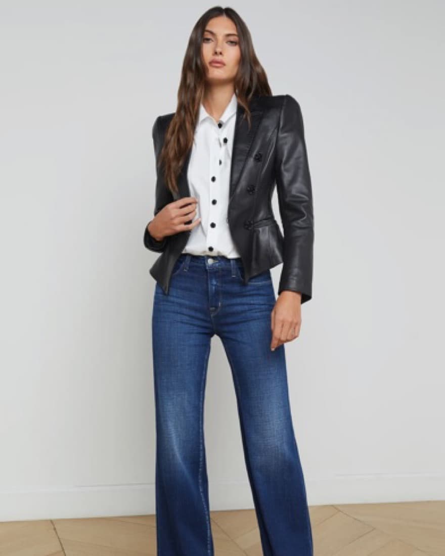 L'Agence Leather Blazer  - Image 3