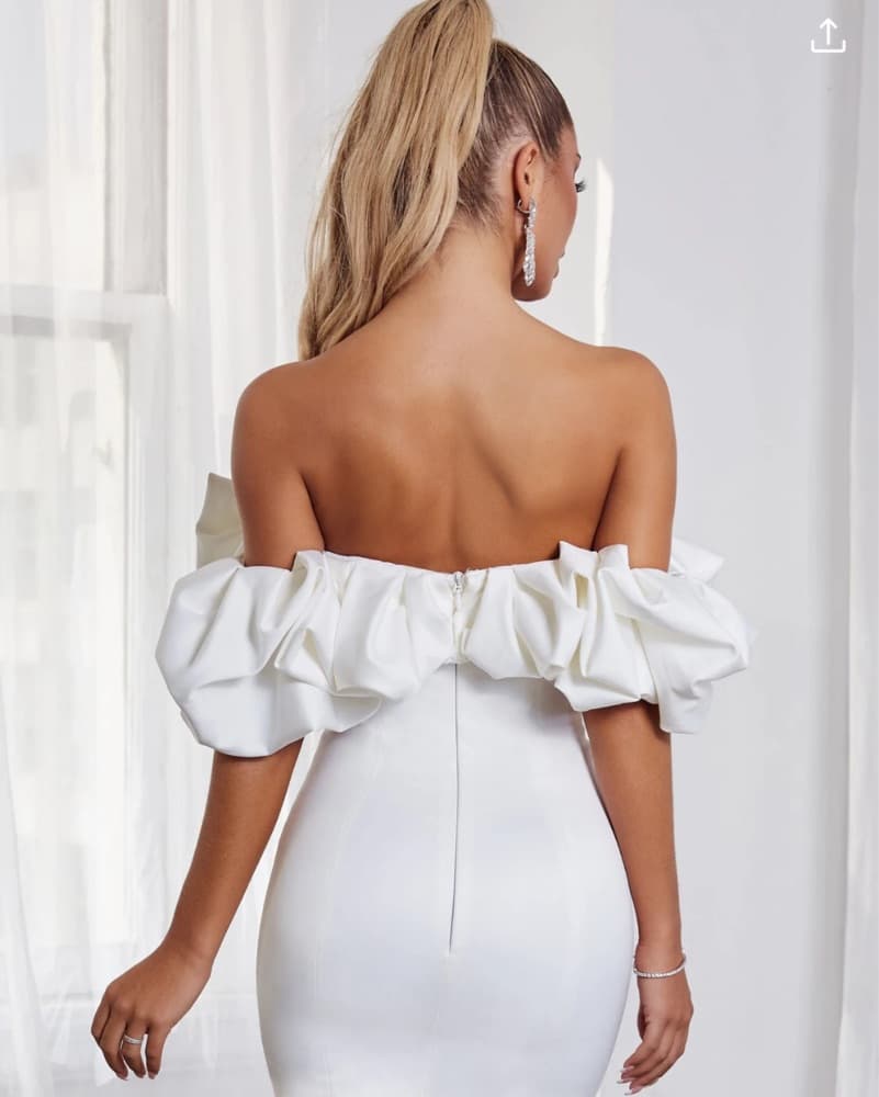 ALLIE MINI Ruffled Off-Shoulder Dress - Image 3