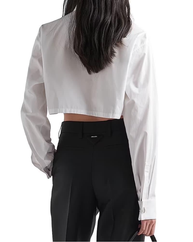 Prade Cropped Poplin Button Up - Image 4