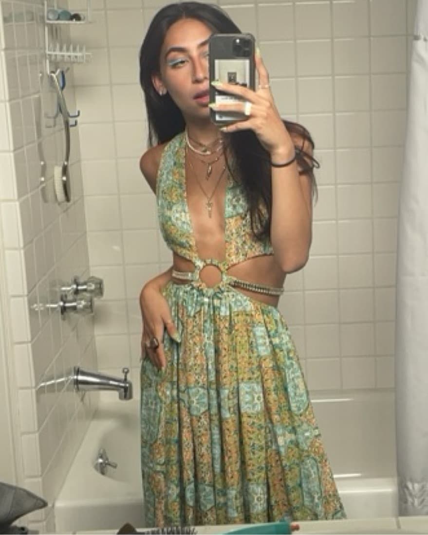 Tropical Patterned Maxi Dress - Image 1