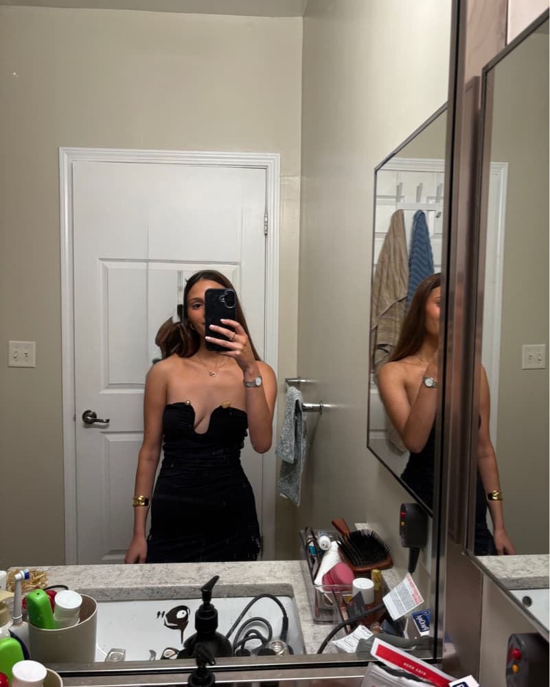 Kookai Strapless Metal Detail Dress - Image 1