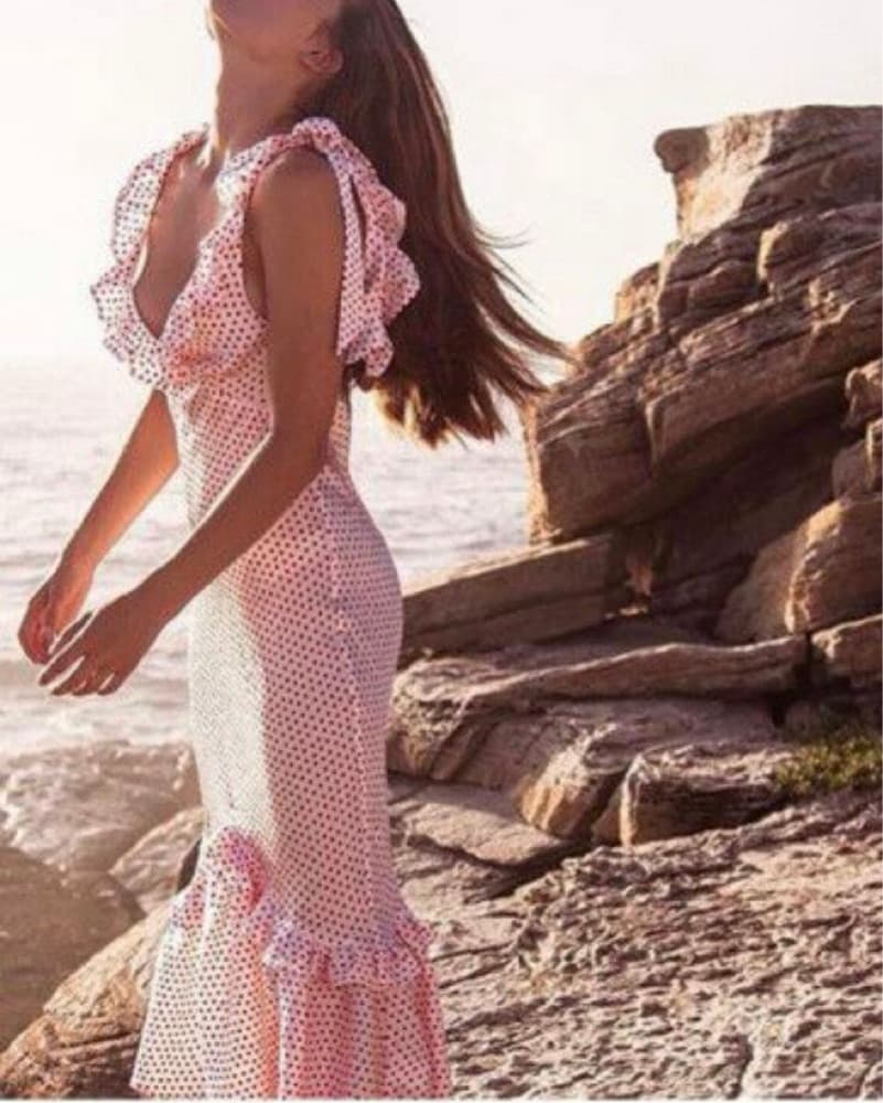 Maggie Marilyn Silk Polka Dot Dress - Image 3