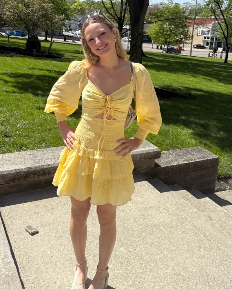 Yellow ASTR The Label Marietta Dress - Image 3