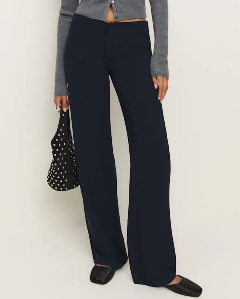Black Reformation Vida Low Rise Pant - Image 1