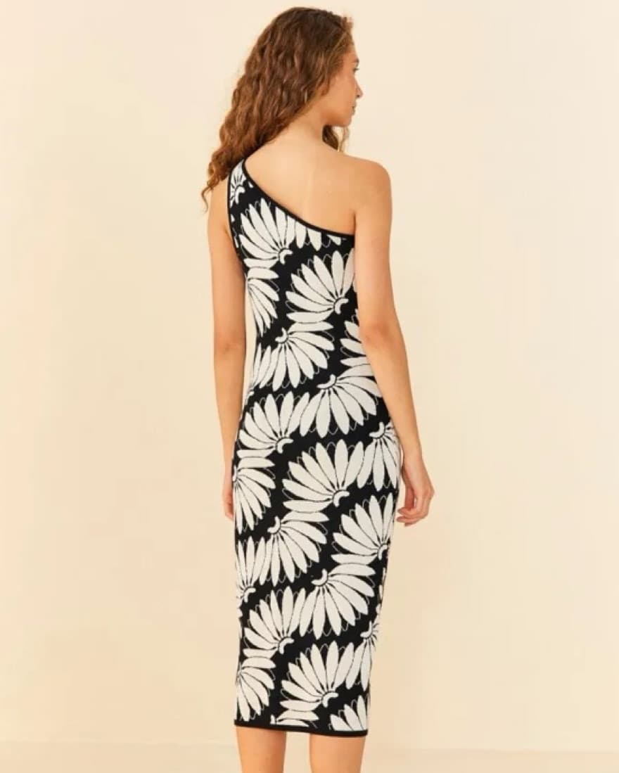 Farm Rio Black And White Banana Dress - Image 2