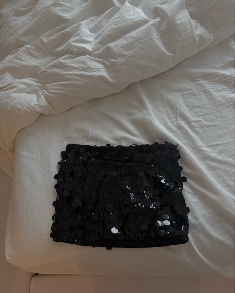 Black Sequin Skirt  - Image 2