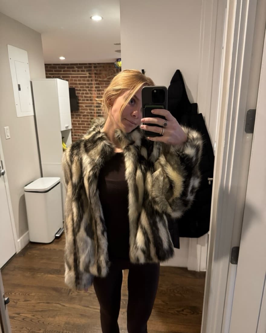 Faux Fur Coat - Image 1