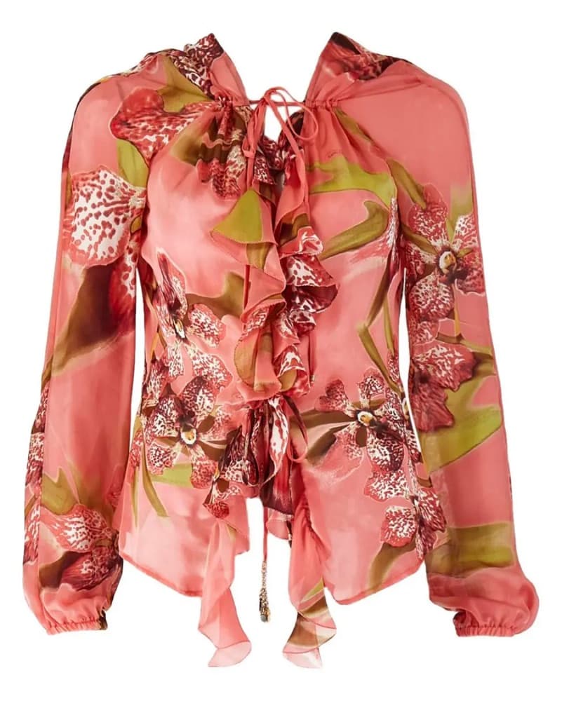 Vintage Roberto Cavalli Silk Top Size XL - Image 2