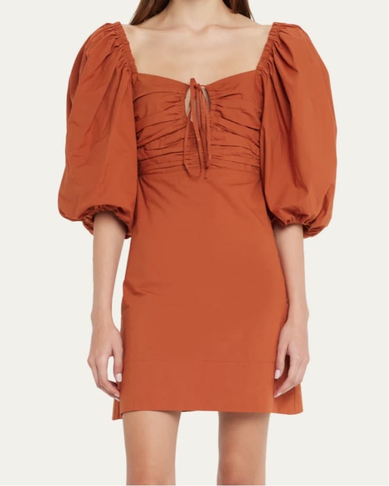 Rhode Jeanne Puff-Sleeve Mini Dress  - Image 2