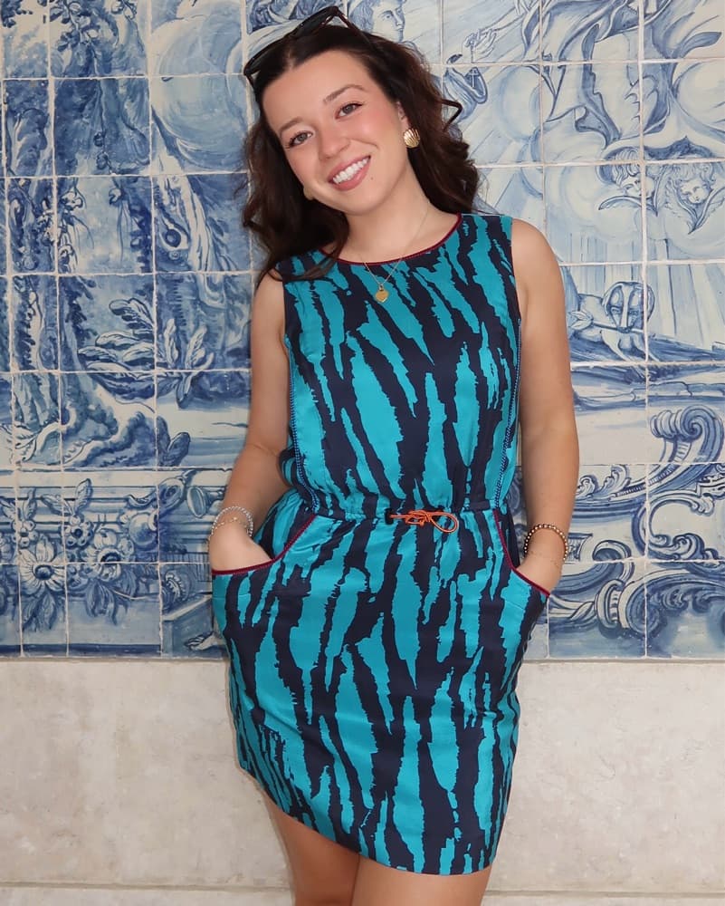 Vibrant Printed Sleeveless Dress - Image 1