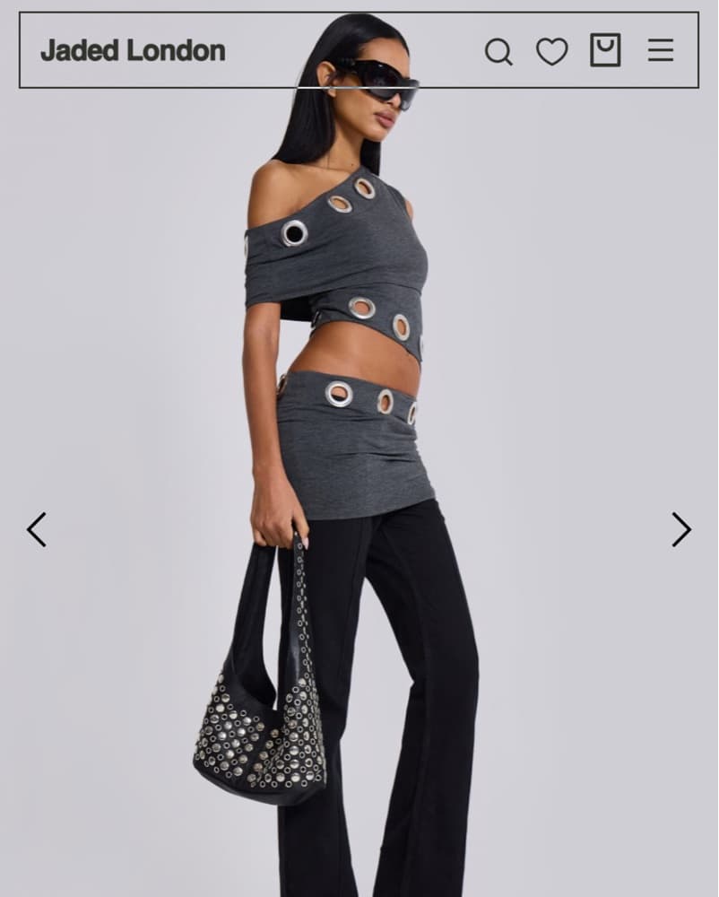 Jaded London Zarco Asymmetric Mini Dress - Image 1