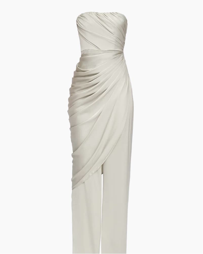 Envo Draped Satin Jumpsuit - Image 3