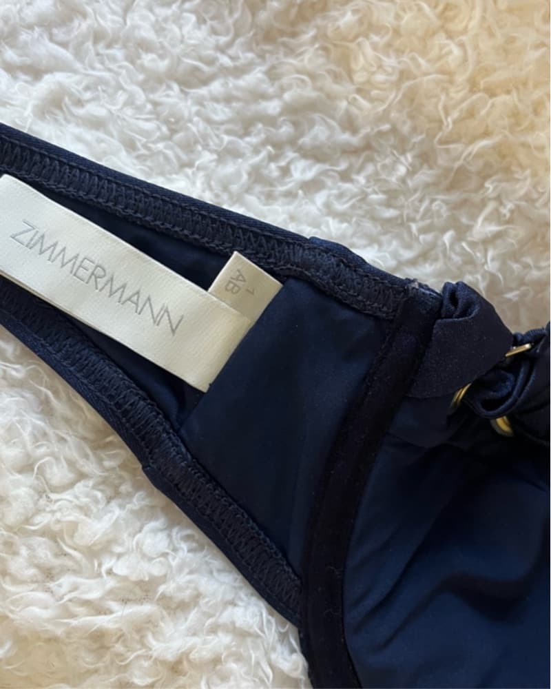 Zimmermann Navy Balconette Swimsuit - Image 3