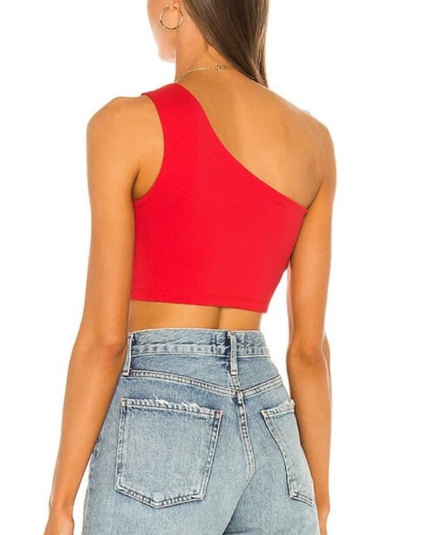 Vibrant One-Shoulder Crop Top - Image 2