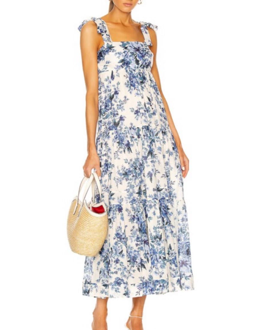 Zimmermann Aliane Tie Shoulder Dress - Image 1