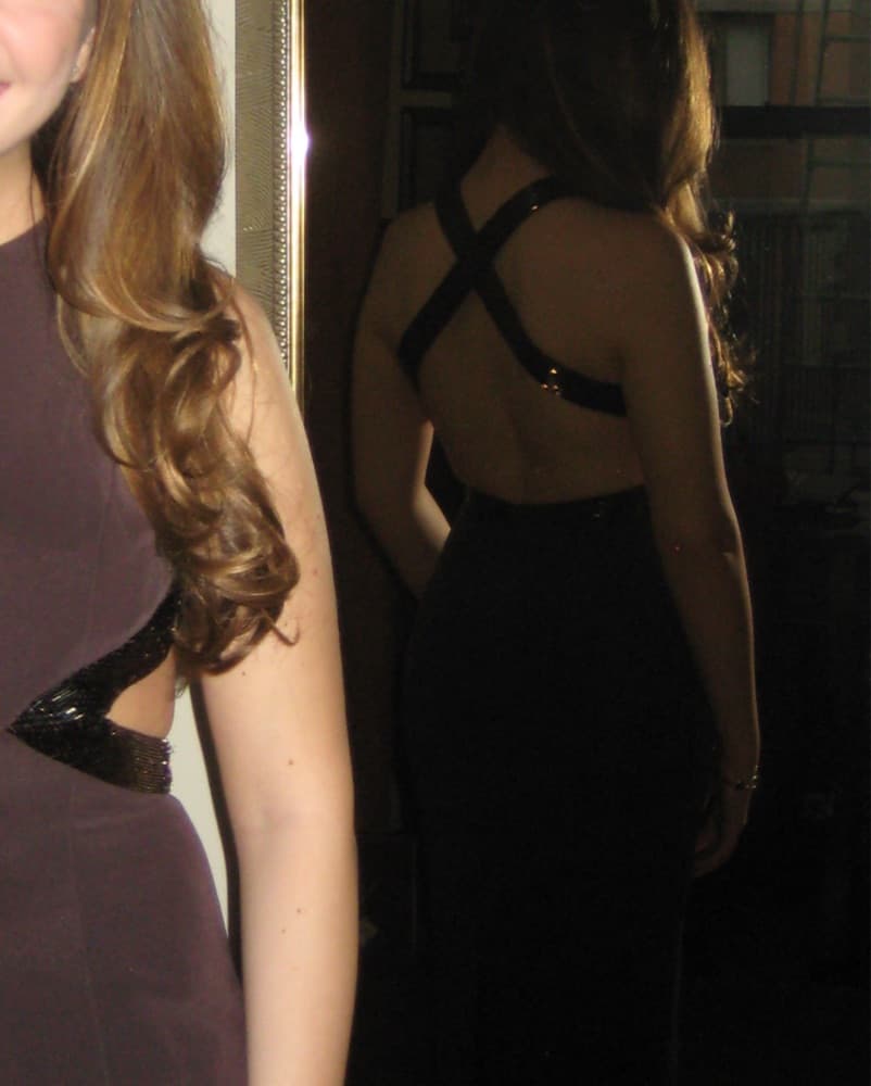 Vintage Plum Brown Formal Halter Dress - Image 2