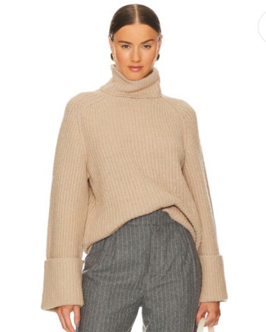 LPA Tan Turtleneck Sweater - Image 1